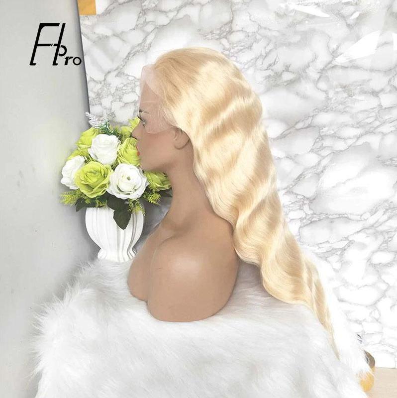 High Density 613# Blonde Full Lace Wig Body Wave Baby Hair